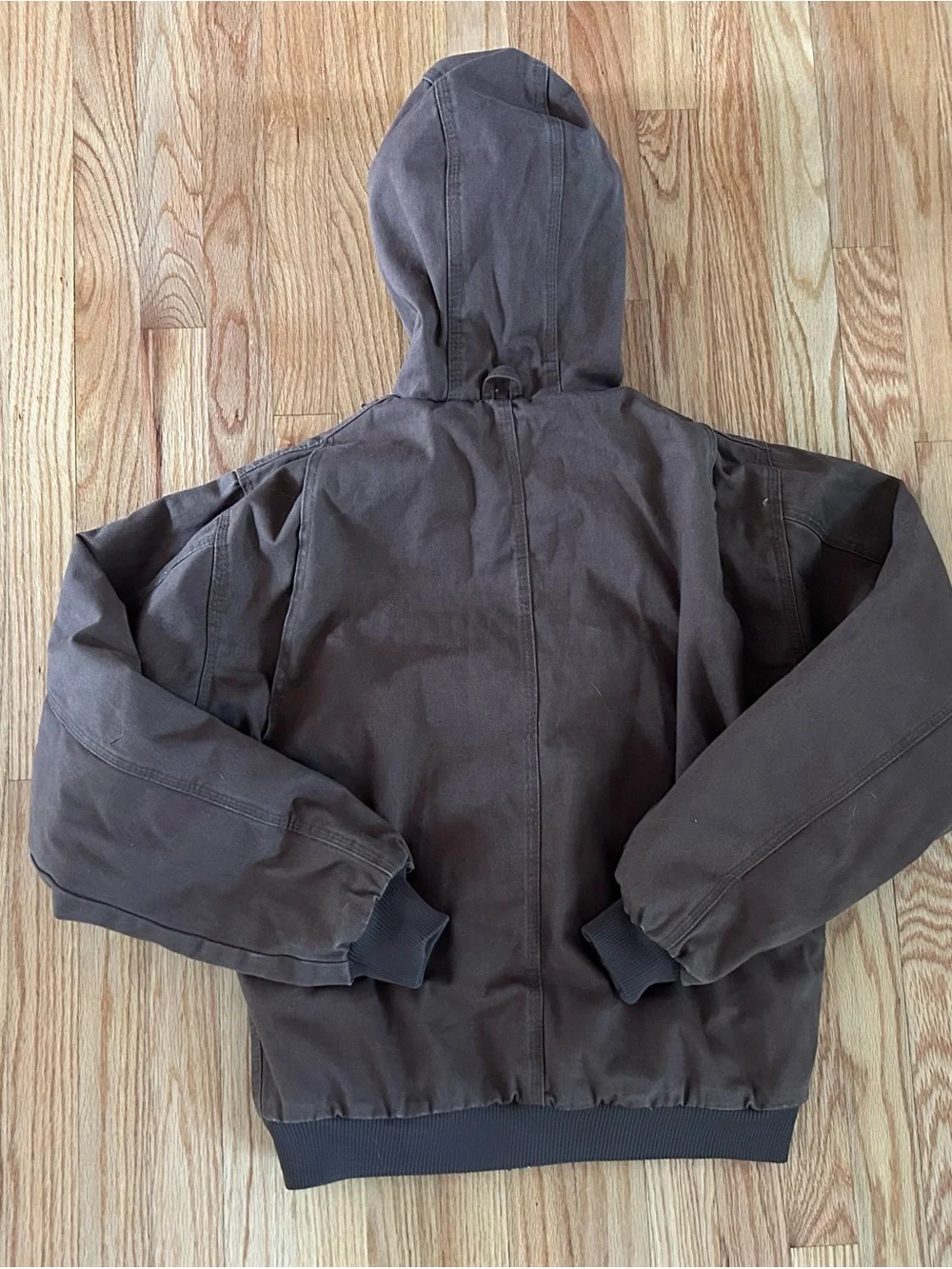 Brown Hooded Workwear Jacket - Picture 8 of 9